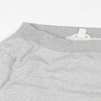 H&M Womens Grey Cotton Pullover Sweatshirt Size M Pullover