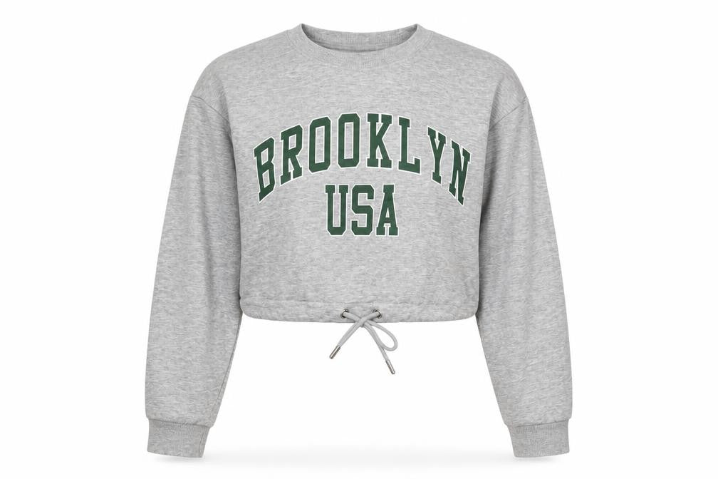 Womens UK Size XS Bershka Grey Pullover Sweatshirt