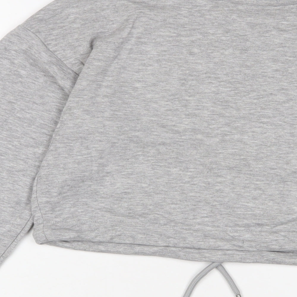 Bershka Womens Grey Cotton Pullover Sweatshirt Size XS Pullover