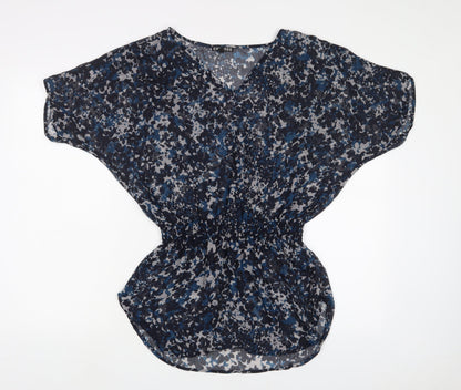 Womens UK Size S Express Blue Tunic Blouse