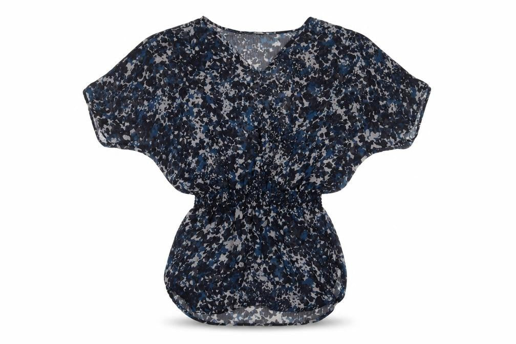 Womens UK Size S Express Blue Tunic Blouse