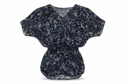 Womens UK Size S Express Blue Tunic Blouse