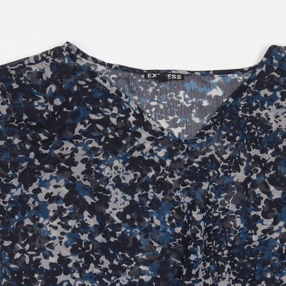 Womens UK Size S Express Blue Tunic Blouse