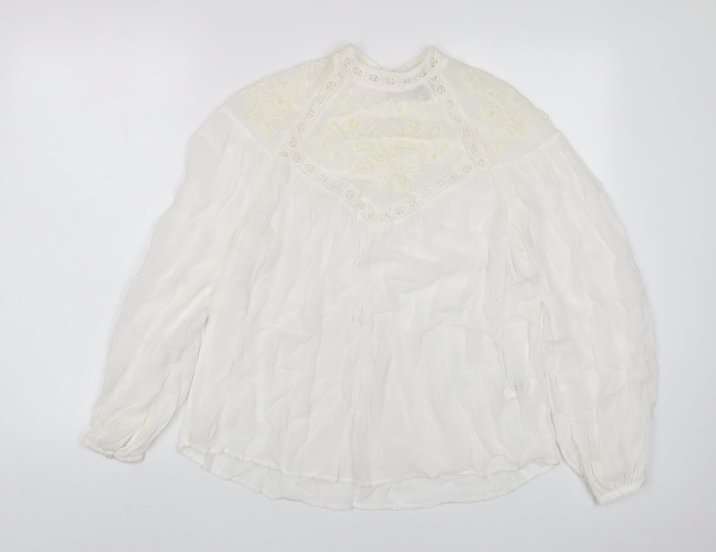 Womens UK Size 12 River Island White Basic Blouse
