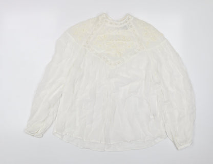 Womens UK Size 12 River Island White Basic Blouse