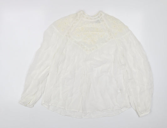 Womens UK Size 12 River Island White Basic Blouse