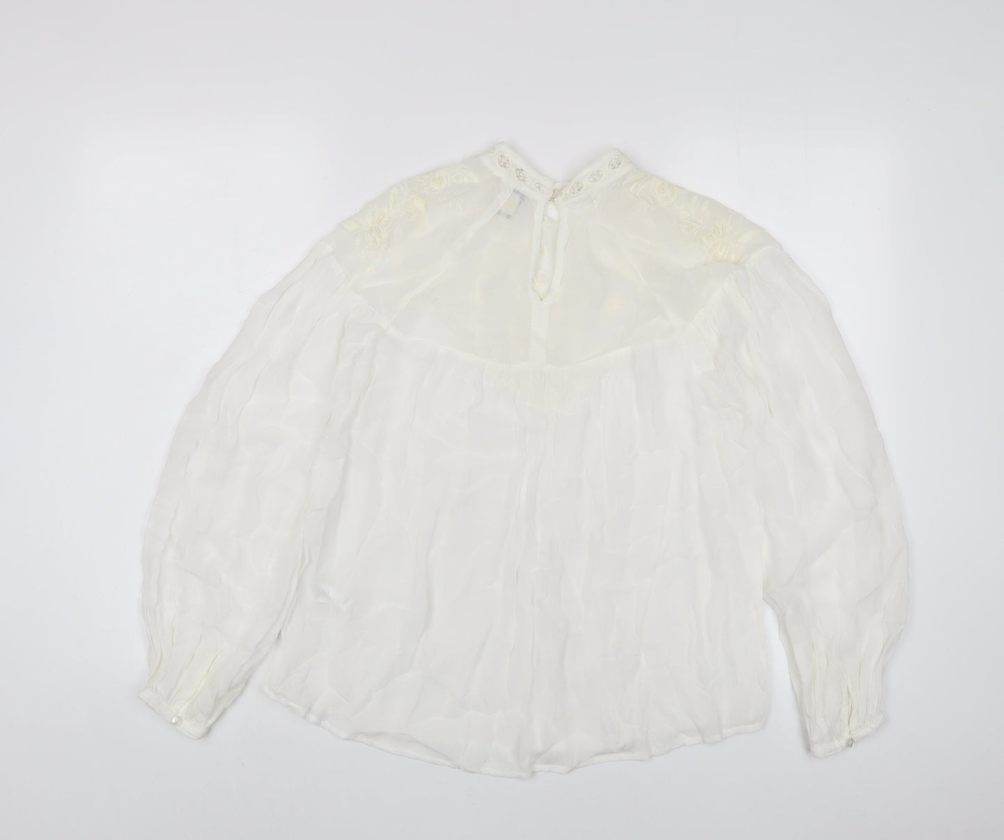 Womens UK Size 12 River Island White Basic Blouse