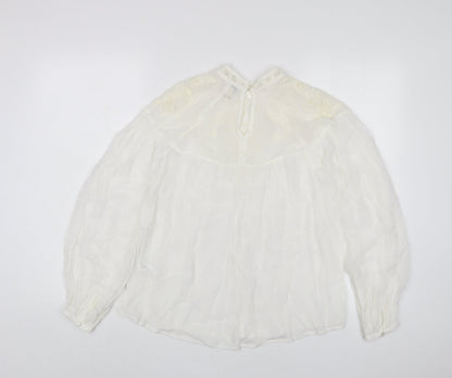 Womens UK Size 12 River Island White Basic Blouse