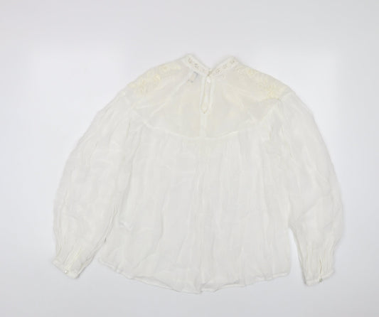 Womens UK Size 12 River Island White Basic Blouse