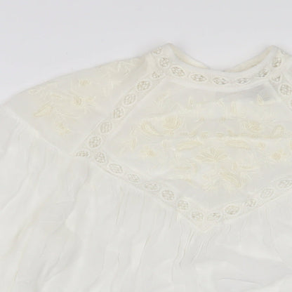 Womens UK Size 12 River Island White Basic Blouse