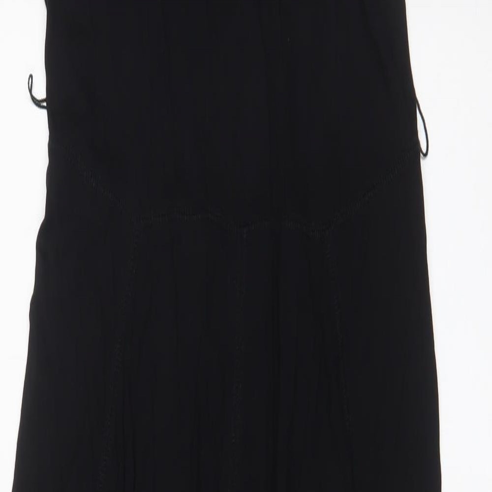 Gap Womens Black Viscose A-Line Size S Crew Neck Pullover