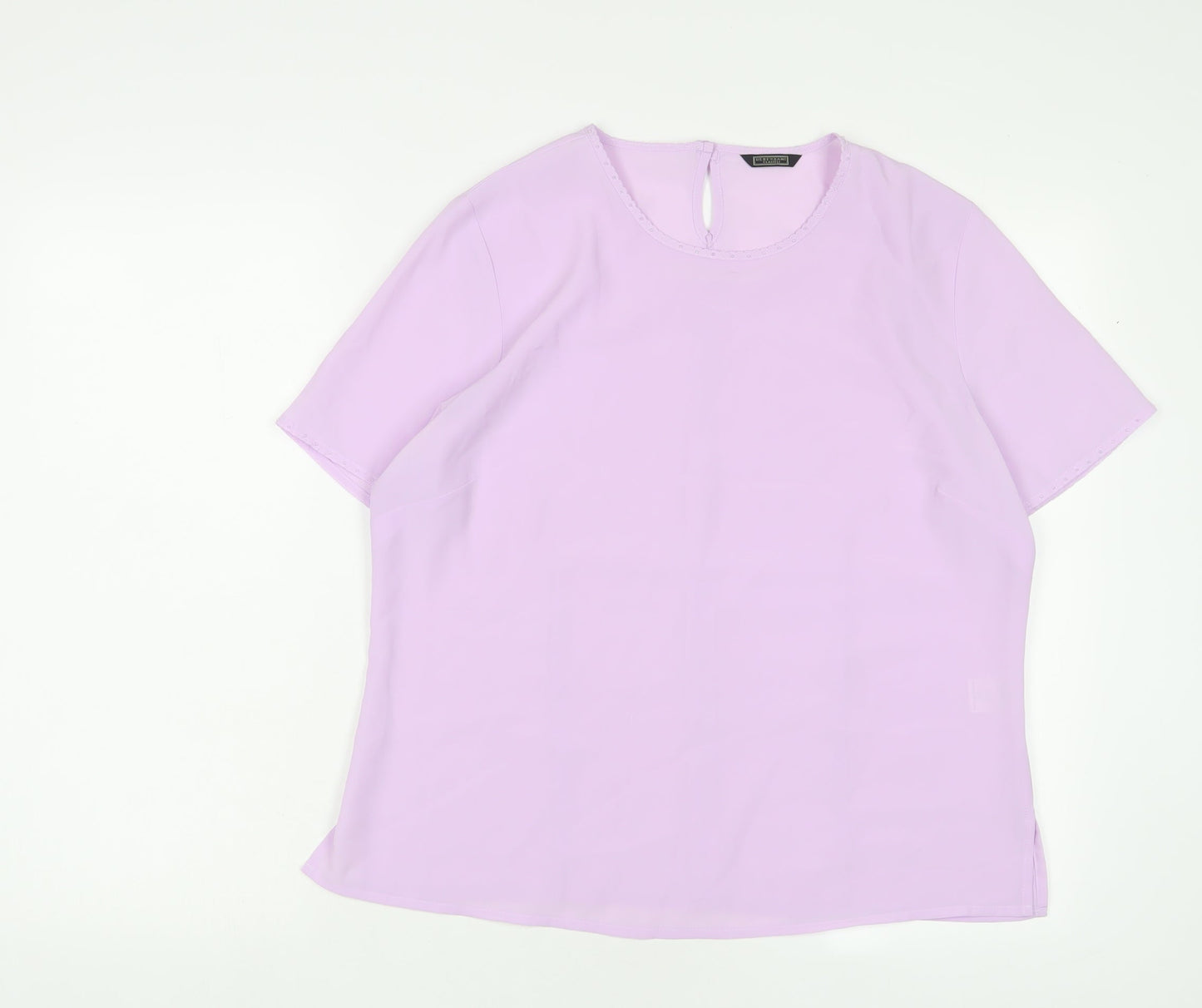 Womens UK Size 14 Debenhams Purple Basic T-Shirt