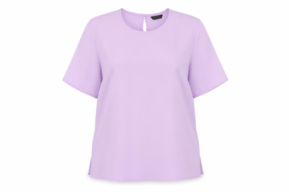 Womens UK Size 14 Debenhams Purple Basic T-Shirt