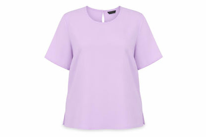 Womens UK Size 14 Debenhams Purple Basic T-Shirt