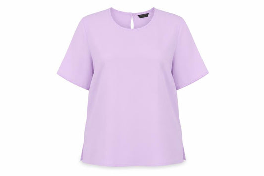 Womens UK Size 14 Debenhams Purple Basic T-Shirt