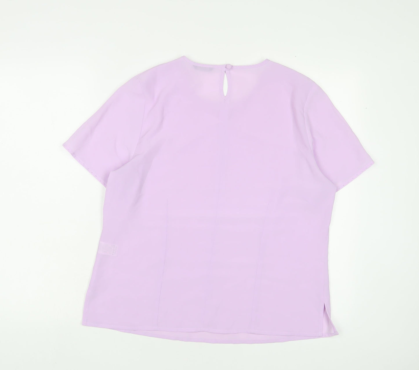 Womens UK Size 14 Debenhams Purple Basic T-Shirt