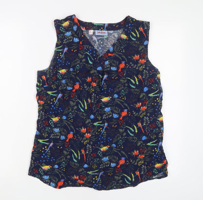 Womens UK Size 14 John Baner Blue Basic Tank