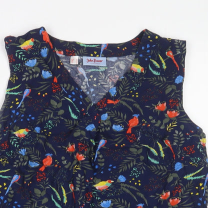 Womens UK Size 14 John Baner Blue Basic Tank