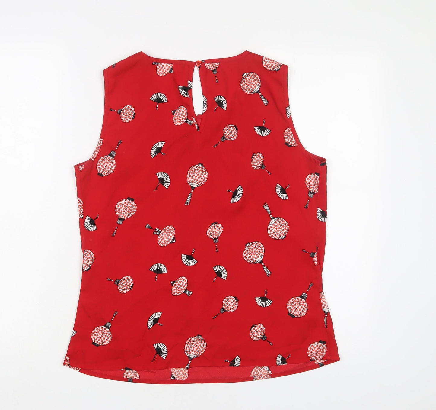 Womens UK Size 10 Red Herring Red Basic Tank