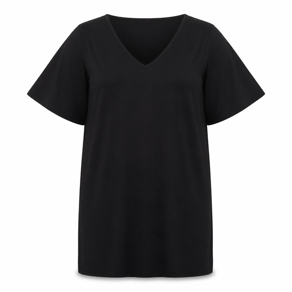 Boohoo Womens Black Polyester A-Line Size 16 V-Neck Pullover