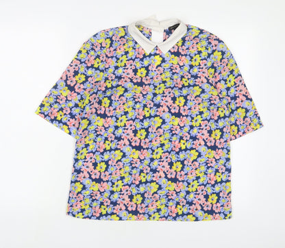Womens UK Size 10 River Island Multicoloured Basic T-Shirt