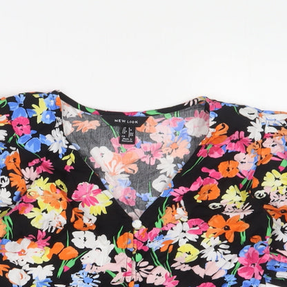 Womens UK Size 6 New Look Multicoloured Basic Blouse