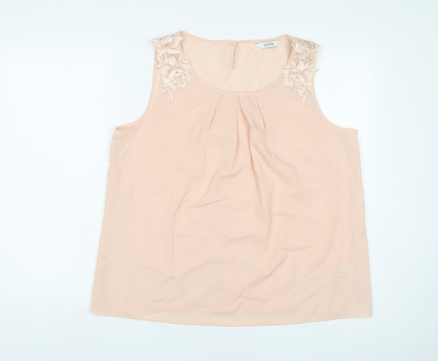 Womens UK Size 16 BHS Beige Basic Tank