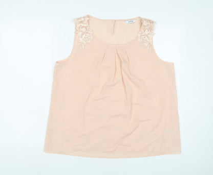 Womens UK Size 16 BHS Beige Basic Tank