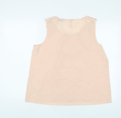 Womens UK Size 16 BHS Beige Basic Tank