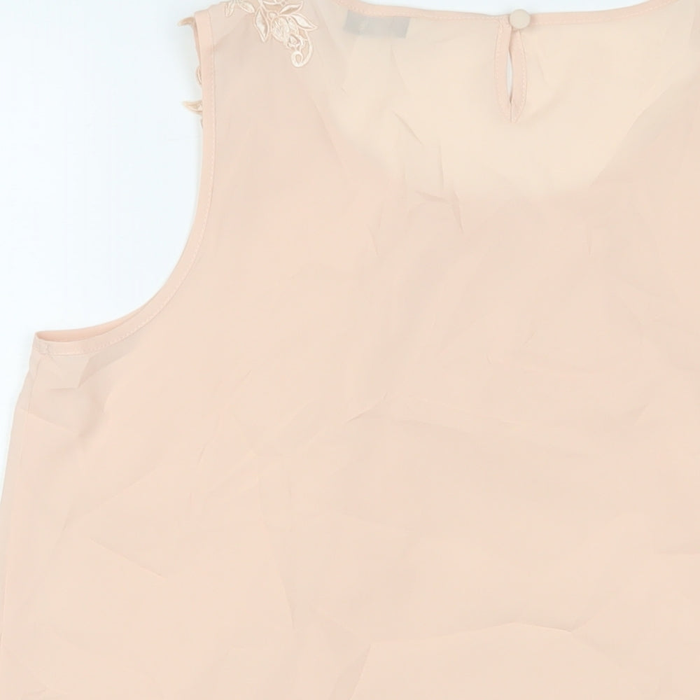 Womens UK Size 16 BHS Beige Basic Tank