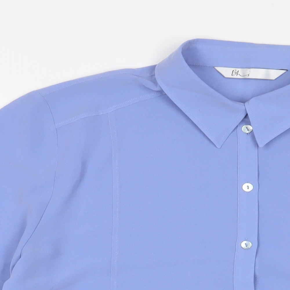 Womens UK Size 16 BHS Purple Basic Button-Up