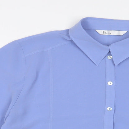 Womens UK Size 16 BHS Purple Basic Button-Up