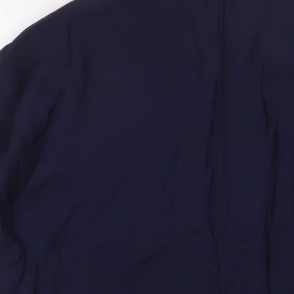 Womens UK Size L Mango Blue Basic Polo