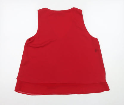 Womens UK Size M Zara Black Basic Tank