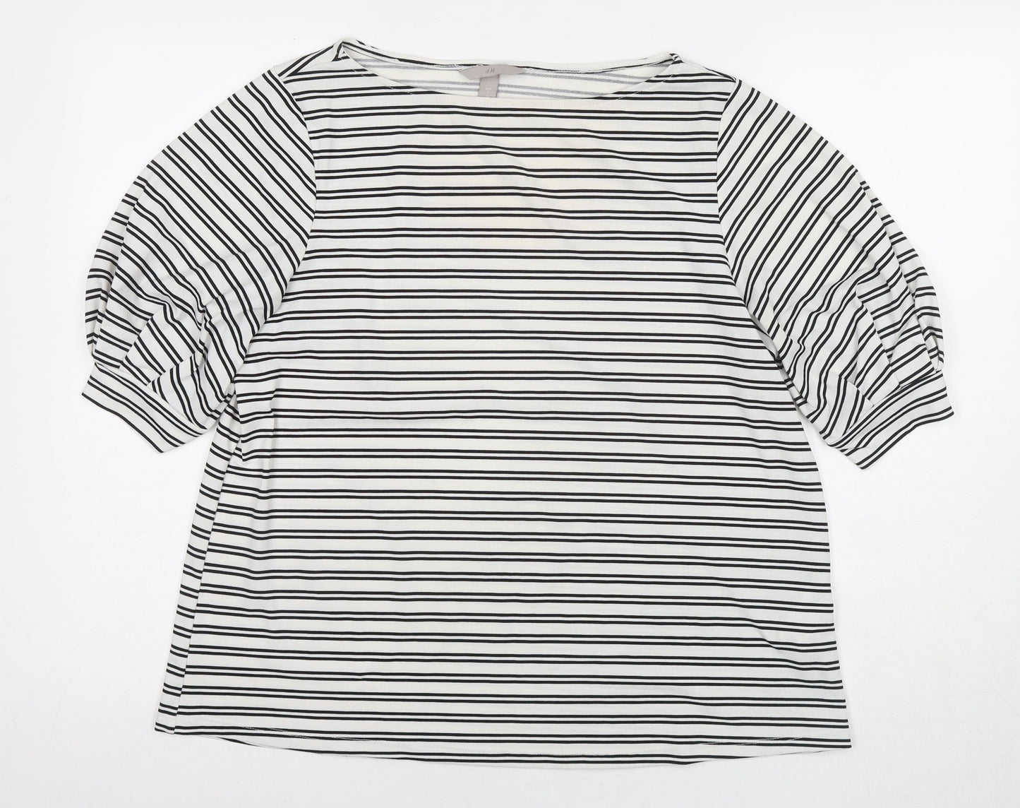Womens UK Size L H&M White Basic Blouse