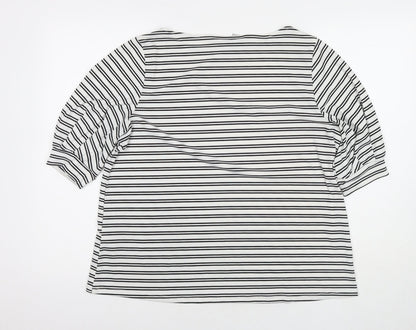 Womens UK Size L H&M White Basic Blouse