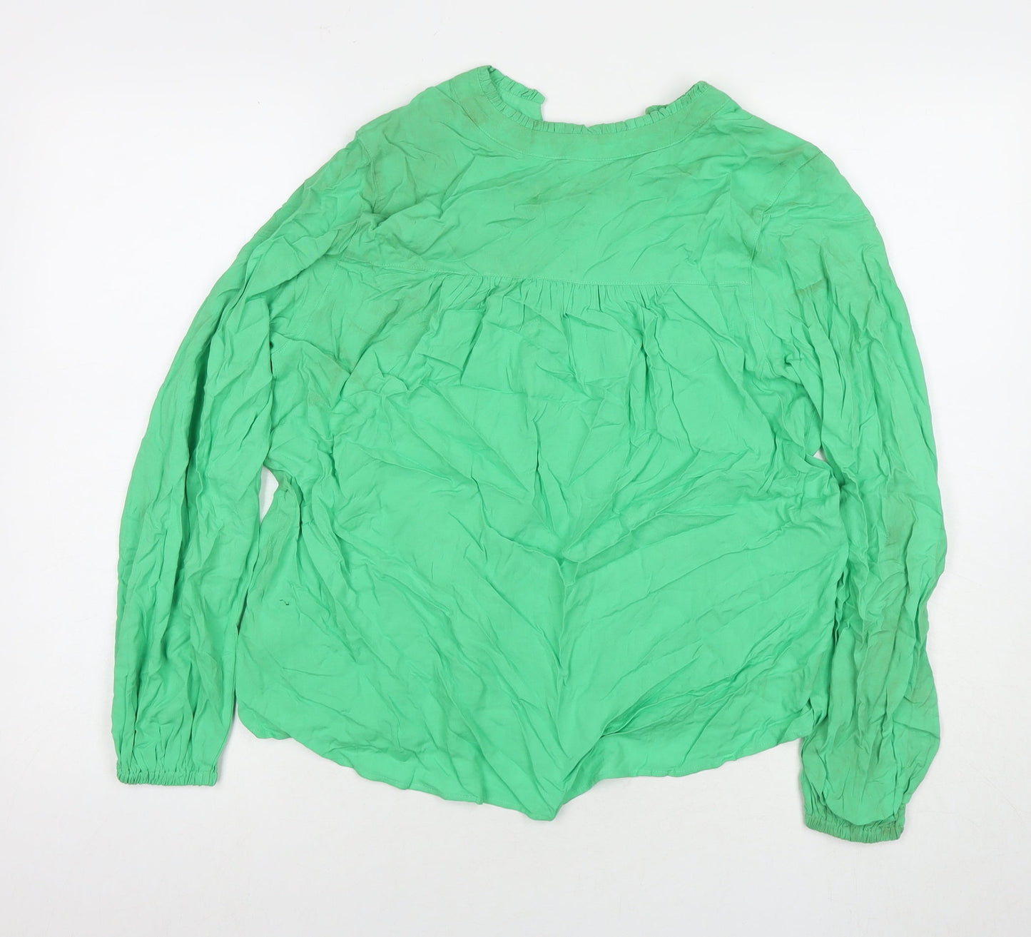Womens UK Size 8 Marks and Spencer Green Basic T-Shirt