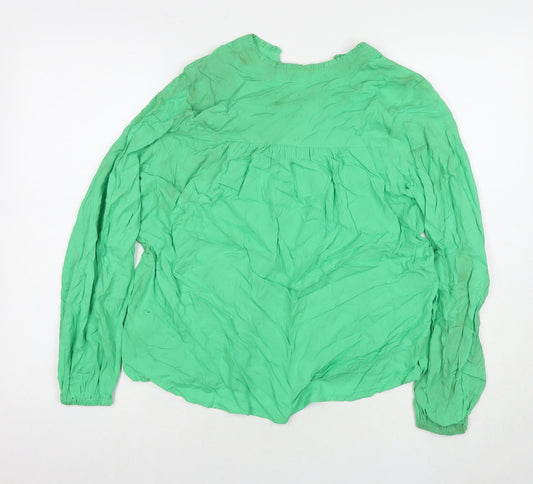 Womens UK Size 8 Marks and Spencer Green Basic T-Shirt