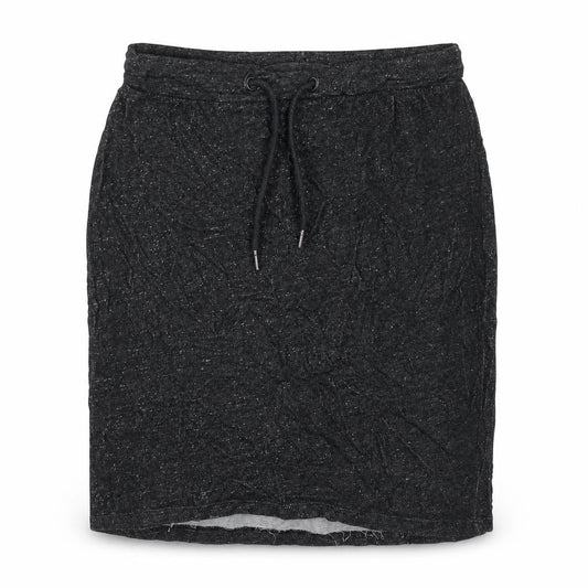 TXM Womens Grey Cotton A-Line Skirt Size M Drawstring