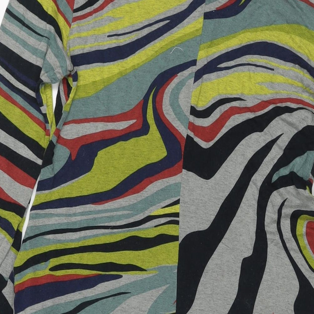 Desigual Womens Multicoloured Geometric Viscose Fit & Flare Size S Round Neck Pullover