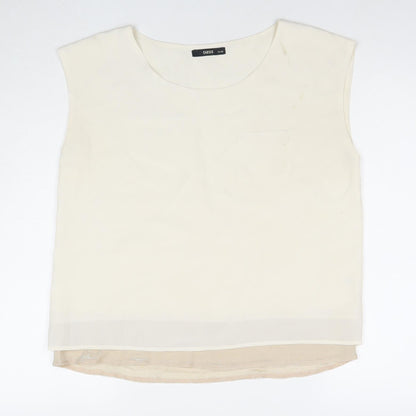 Womens UK Size 14 Oasis White Basic Tank