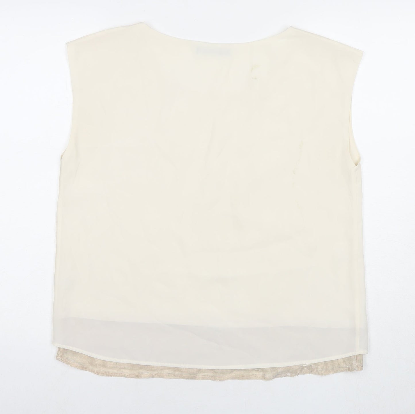 Womens UK Size 14 Oasis White Basic Tank