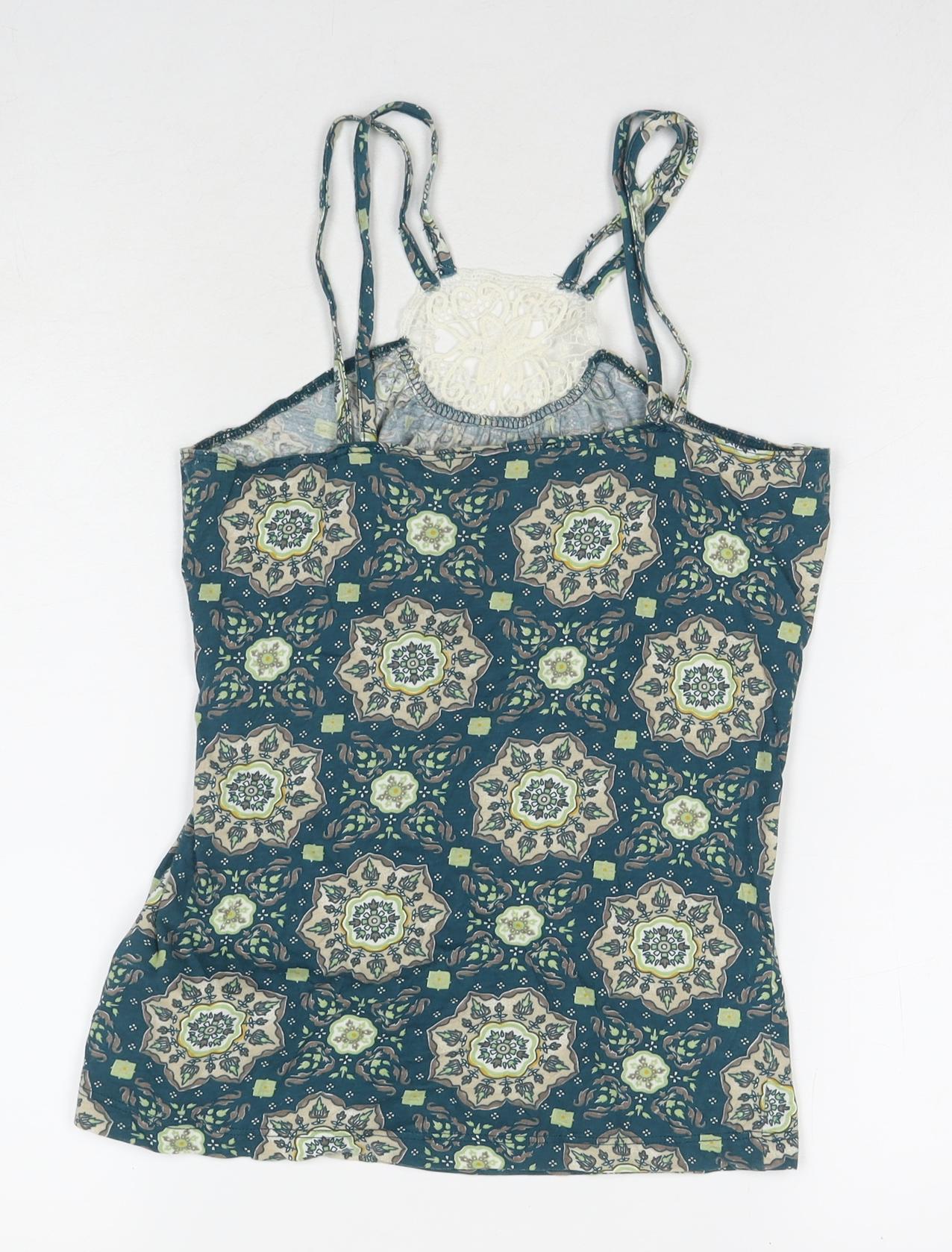 Womens UK Size M VERO MODA Blue Basic Tank