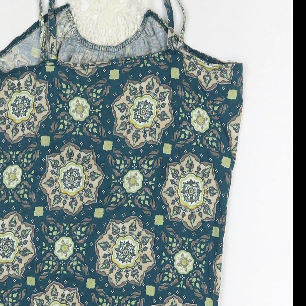 Womens UK Size M VERO MODA Blue Basic Tank