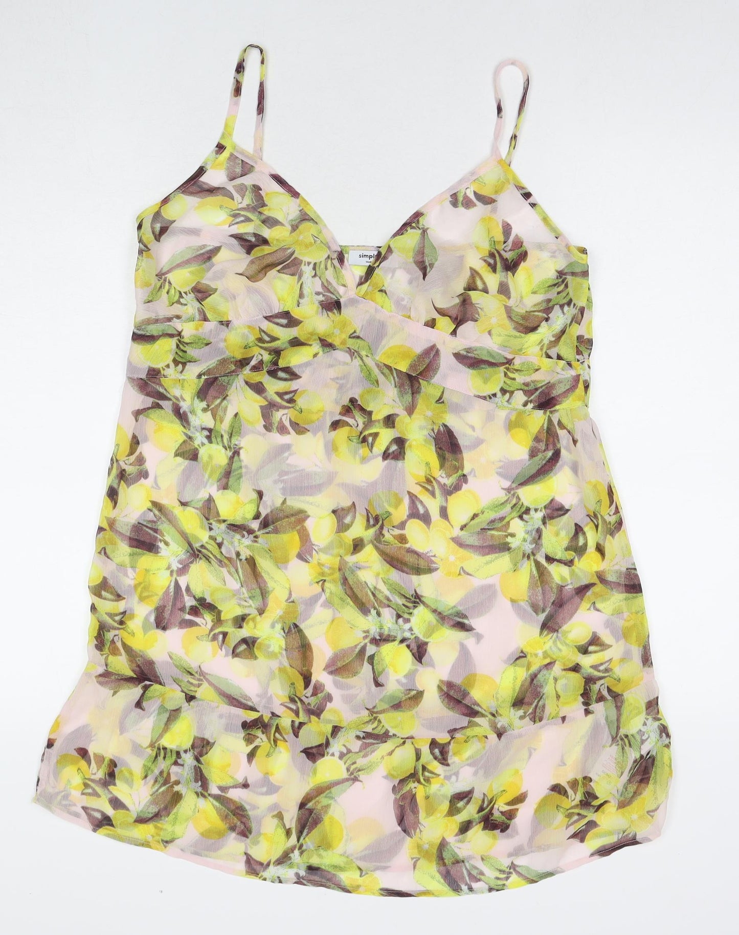 Womens UK Size 14 Simply Be Yellow Tunic Tank