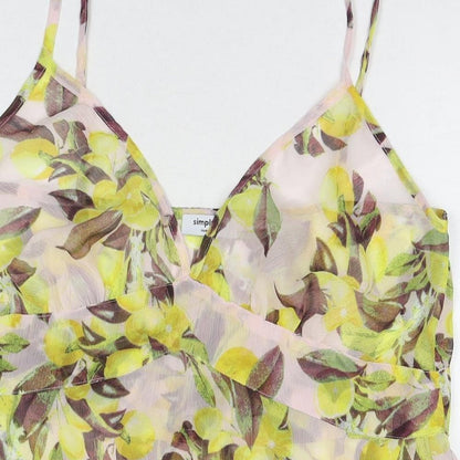 Womens UK Size 14 Simply Be Yellow Tunic Tank
