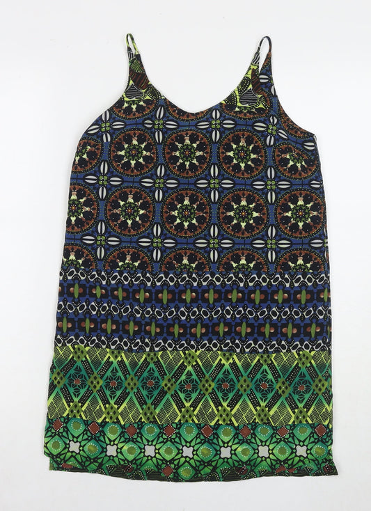 Womens UK Size 4 Topshop Multicoloured Tunic Tank