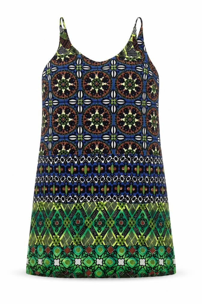 Womens UK Size 4 Topshop Multicoloured Tunic Tank
