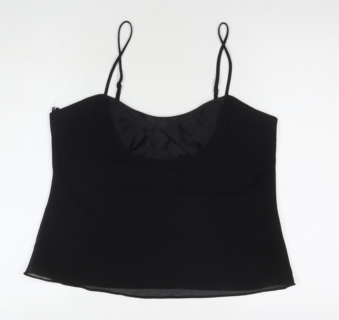 Womens UK Size 16 Roman Black Basic Tank