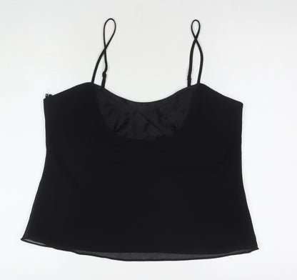 Womens UK Size 16 Roman Black Basic Tank